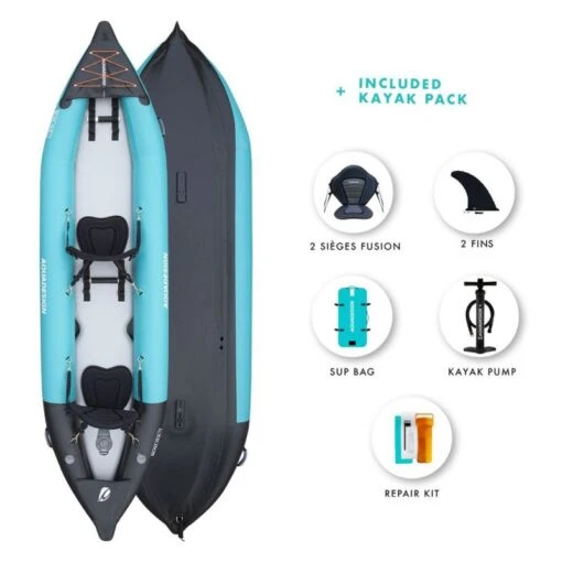 Kayak Gonflable Aquadesign KOLOA 360 2 Places 5 Kayak Gonflable Aquadesign KOLOA 360 2 Places -CRESSI || BEUCHAT || TAHE Soldes Magasin kayak gonflable aquadesign koloa 360 2 places