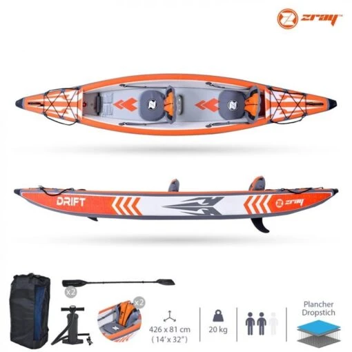 Kayak Gonflable ZRAY Drift 1 Kayak Gonflable ZRAY Drift -CRESSI || BEUCHAT || TAHE Soldes Magasin kayak gonflable zray drift