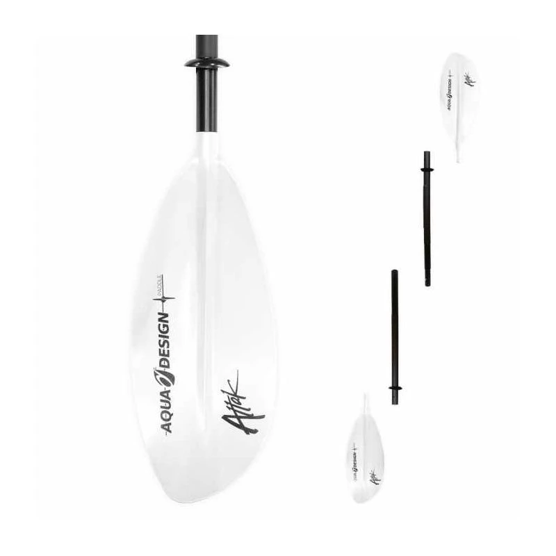 Pagaie Kayak Aquadesign Aluminium 4 Parties Attack 220cm Blanc 3 Pagaie Kayak Aquadesign Aluminium 4 Parties Attack 220cm Blanc